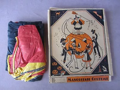 Vintage 1920s Spanish Girl Halloween Masquerade Costume W Box Fabric Skirt& Vest • $40