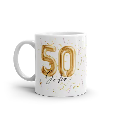 Birthday Mug Gift Personalised 18th 21st 40th 50th 60th Any Age Mug Cup Present • £10.50