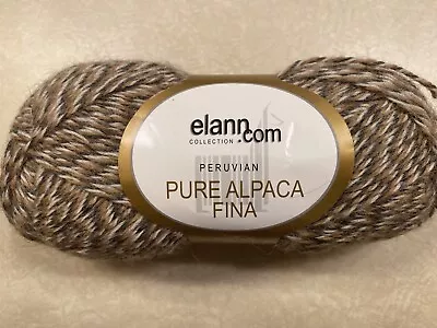 Elann.com ~ Peruvian Pure Alpaca Fina Yarn ~ Color 174 Lot 714 ~ Tan/Gray/Cream • $7.99