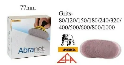 £4.50 • Buy Mirka Abranet 77mm Sanding Discs - Packs 5 Or 10 - All Grits From P80 To P1000