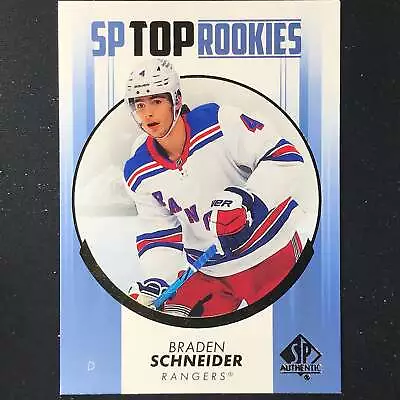 2022-23 SP Authentic NHL BRADEN SCHNEIDER Top Rookies Blue #17 • $4.99