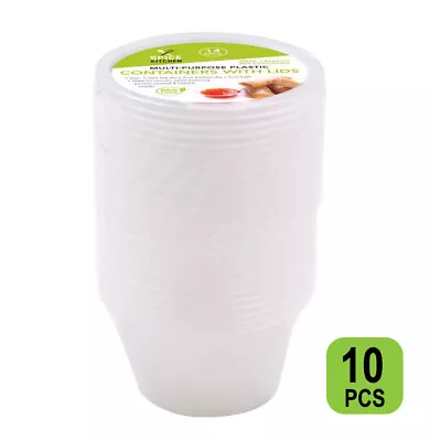 $11.95 • Buy 10/50pk 100ml Plastic Food Containers W/ Lids Takeaway Dipping Sauce Cups Slime