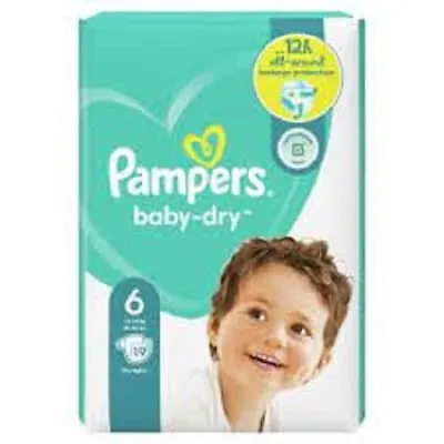 Pampers Baby-dry Size 6 Nappies Pack Of19 • £10.19