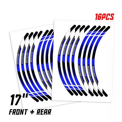 ARROW Blue 17  Wheel Sticker Rim Stripes For Yamaha YZF R6 99-20 19 18 17 16 15 • $51.09