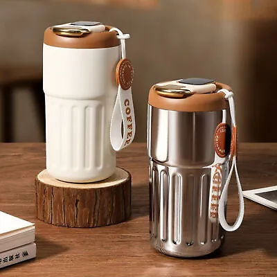 450ml Vacuum Flask Thermos Coffee Cup Insulated Tea Bottle Water Mug Stainless • $26.59