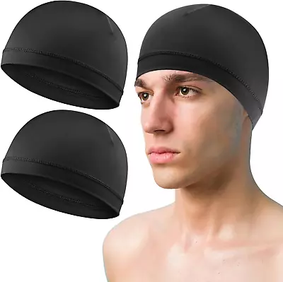 2 Pcs Men Skull Caps Beanie Multifunctional Sleep Hats Breathable Headwear Sweat • $17.99