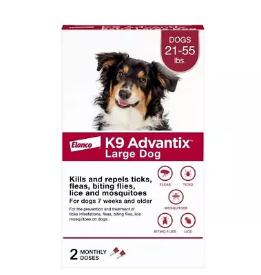 K9 Advantix Flea Tick & Mosquito Prevention For Large Dogs 21-55 Lbs 2-Monthly • $19.98