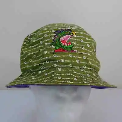 Monster.com All Over Print Bucket Hat OSFA Green Embroidered • $9.56