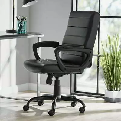 Mid-Back Leather Manager Office Chair Executive Desk Task Computer Swivel Chair • $127.50