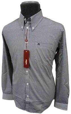 Mens Merc London 'Found' Shirt Long Sleeve Size - Small Houndstooth Retro Mods • £21