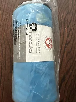 Manduka EQua Yoga Mat Towel 72x26.5 New Blue Playa Fitness Swim Activated Grip. • $41.99