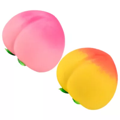 2pcs Peach Squishy Toy For Kids - Stress Release & Sensory Fruit Toy- • $20.44