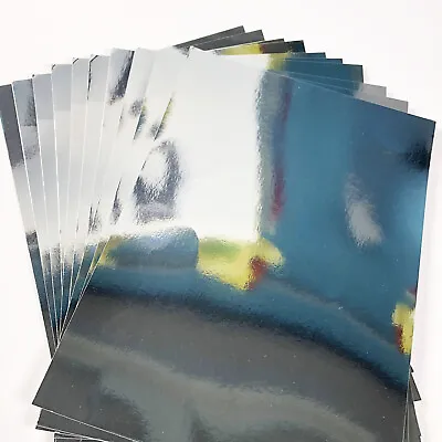 A2 Silver Card 10 Sheets Large Mirror Card High Gloss Board 220gsm • £12.59