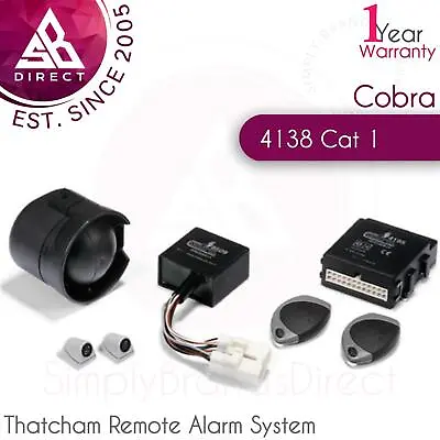 $207.27 • Buy COBRA 4138 Cat 1 Vehicle Car Thatcham Remote Alarm System + Anti Hi-Jack Panic