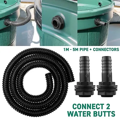 Water Butt Connector Pipe Link Kit Connect 2 Rain Water Saving Tanks Together • £11.49