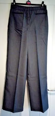 Ladies Magisculpt Trousers Work Trousers Grey Pinstripe Size 12 BNWT • £9.95