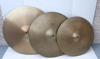 AVEDIS ZILDJIAN  1970s CYMBAL SET  20  18  16 VINTAGE 70s READ GOOD RIDE CRASHES • $499.99