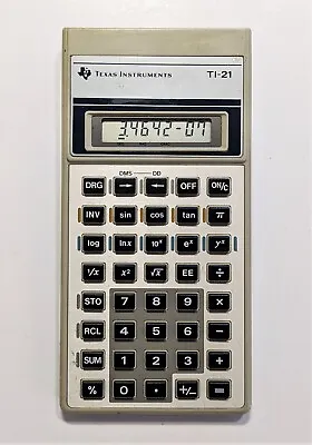 $3.70 • Buy Vintage Texas Instruments TI-21 Scientific Calculator (1982) - Working