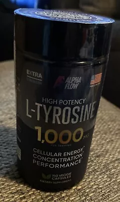 Alpha Flow L-Tyrosine 1000mg High Potency 150 Capsules Extra Strength Energy • $17