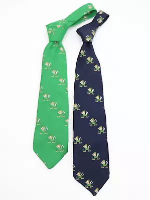 $55 • Buy Vintage University Of Notre Dame FIGHTING IRISH Necktie Men's Tie Set