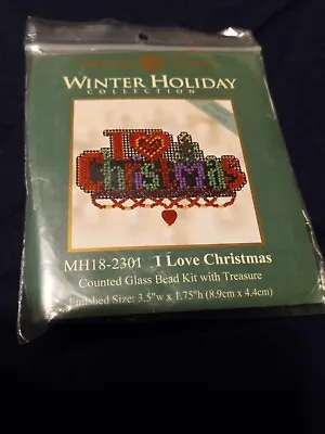 Mill Hill Winter Holiday Collection Beaded Cross Stitch Kit I Love Christmas NEW • $12