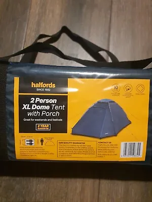 Halfords 2 PERSON XL DOME TENT W/PORCH • £25