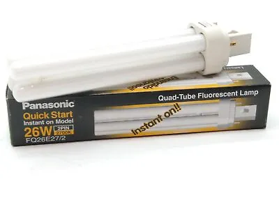 PANASONIC 26w T4 Quad Tube Fluorescent Lamp Light Bulb 2 Pin 2700k • $4.48