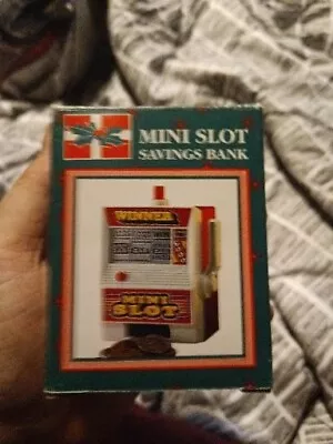 $16 • Buy Mini Slot Machine Savings Bank Sold By Venture Vintage Hard To Find NEW NIB