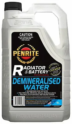 $12.95 • Buy Penrite Demineralised Water 5L Fits Mitsubishi FTO 1.8 (DE2A), 2.0 (DE3A) 127...
