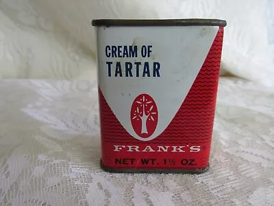 Vintage Frank's Cream Of Tartar Spice Tin • $9.99