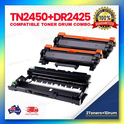 2x Compatible TN-2450 Toner + 1x DR-2425 Drum For Brother HL-L2395DW MFC-L2710DW • $63.90