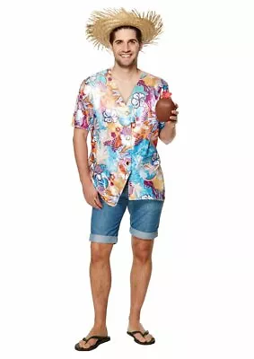 Hawaiian Shirt Fancy Dress Summer Hawaii Beach Party Aloha  • £3.95