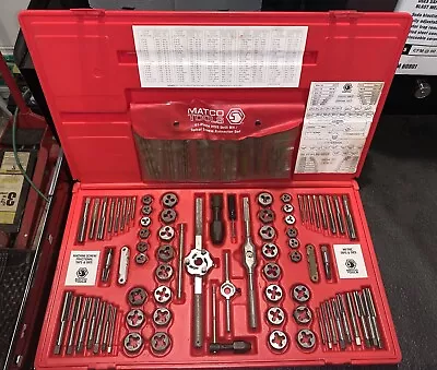 Matco Tools 117-Piece SAE & Metric Tap Die Set With Drills And Extractors 676TDP • $360