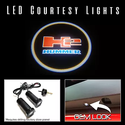 2Pc LED Courtesy Logo Door Lights Ghost Shadow Projectors HUMMER H2 100597 • $30