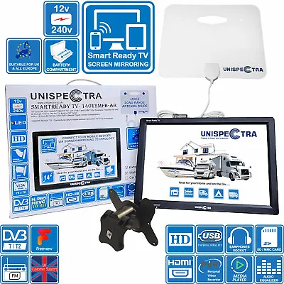 14  Smart Ready TV 12v / 240V Freeview & FM For Motorhomes Caravan Boat Truck • £157.51