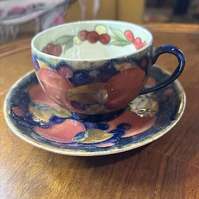 Moorcroft Pomegranate Tea Cup & Saucer • $873.21