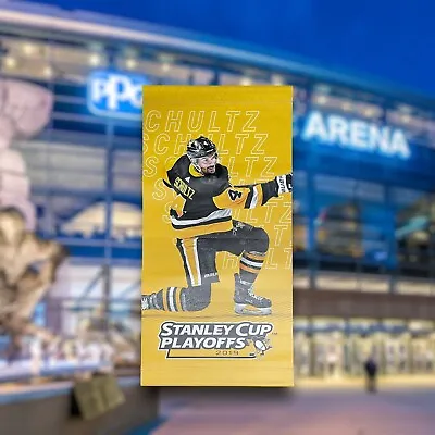 2019 Justin Schultz Player 24x48 Playoffs Pittsburgh Penguins Arena Banner • $59.99