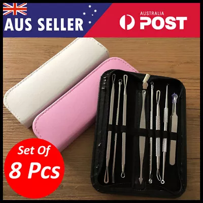 $12.90 • Buy Blackhead Remover Extractor Tool Pimple Blemish Popper Comedone Kit Clip 3/ 8pcs