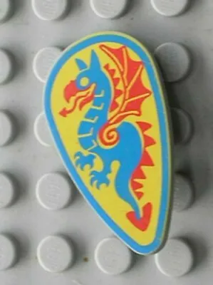 Lego Minifigure Shield Ovoid With Dragon Pattern From 6057 6078 6086 1547 Castle • $11.90