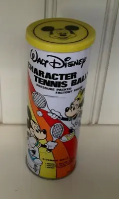 Vintage Disney Mickey & Minnie Mouse Character Tennis Balls Sealed Metal Tin Can • $39.95