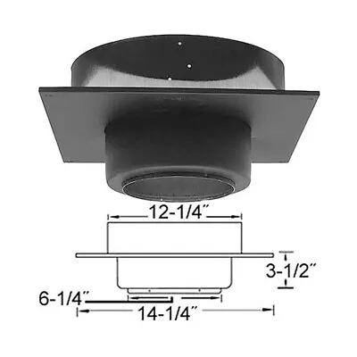 Selkirk 6 In.   Stainless Steel Stove Pipe Ceiling Support Kit • $108.99