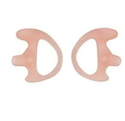 A Pair Medium Flesh Open Ear Insert Molded Earpiece Police Earbud Earmold Shaped • $7.99