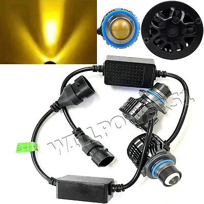 High Beams 21W 8000LM LED 9005 Bulbs Projector Lens High Power Amber W1 E • $51