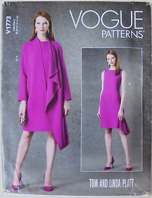 Vogue 1773 Tom Linda Platt Misses Dress Jacket Sewing Pattern Sz 8-16 • $10.99