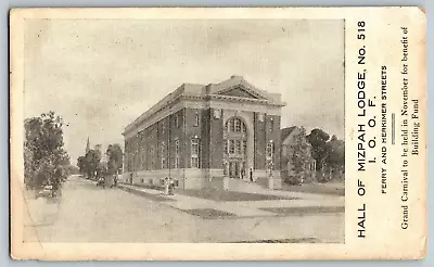 Hall Of Mizpah Lodge No. 518-Ferry & Herkimer Streets - Vintage Postcard • $16.99