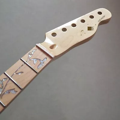 Maple Guitar Neck Parts 22 Frets Vine Inlay Maple Fretboard 25.5inches • $66.49