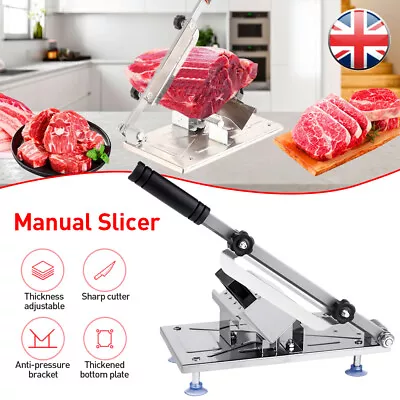 Manual Meat Cutter Frozen Beef Lamb Mutton Roll Food Sheet Slicer Kitchen Tool • £12.49