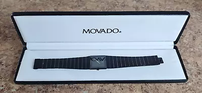 $299.99 • Buy Movado 84.C6.350.2A Safiro Square Black Ceramic Quartz Watch Pre-owned W/ Box