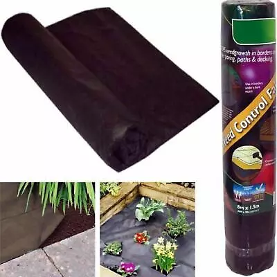 Heavy Duty Weed Control Fabric Membrane Garden Landscape Ground Cover Sheet • £6.95