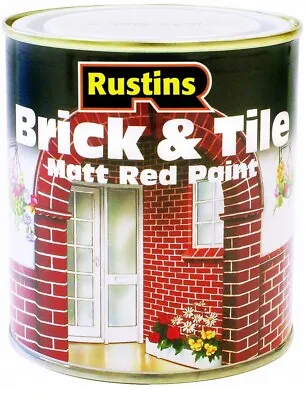 Rustins Brick & Tile Red Paint Alkyd Matt Finish For Interior Exterior Step Wall • £8.95